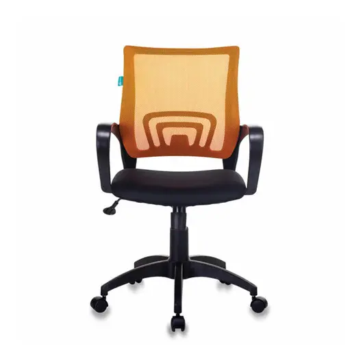 Кресло CH-695N/OR/TW-11, с подлокотниками, сетка, черное/оранжевое, фото 2