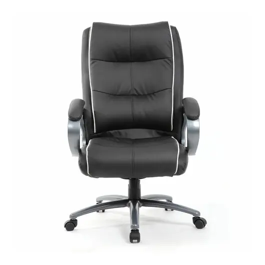 Кресло офисное BRABIX PREMIUM &quot;Strong HD-009&quot;, НАГРУЗКА до 200 кг, экокожа черная, ткань серая, 531945, фото 5