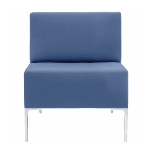 Кресло мягкое &quot;Хост&quot; М-43, 620х620х780 мм, без подлокотников, экокожа, голубое, фото 2