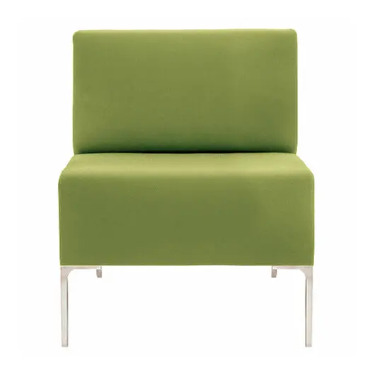 Кресло мягкое &quot;Хост&quot; М-43, 620х620х780 мм, без подлокотников, экокожа, светло-зеленое, фото 2