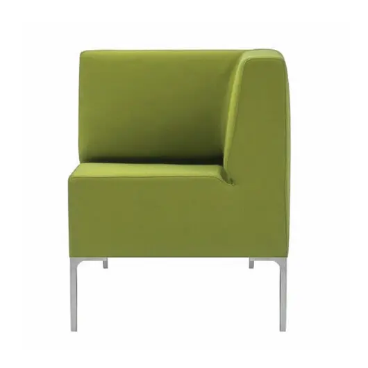 Кресло мягкое угловое &quot;Хост&quot; М-43, 620х620х780 мм, без подлокотников, экокожа, светло-зеленое, фото 2