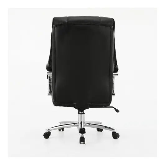 Кресло офисное BRABIX PREMIUM &quot;Bomer HD-007&quot;, НАГРУЗКА до 250 кг, рецикл. кожа, хром, черное, 531939, фото 5