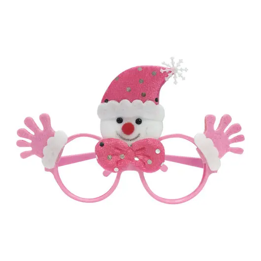 Очки карнавальные &quot;Розовый Снеговик&quot;, 19х12х3,5 см, полипропилен/нетканый материал, 78593, фото 1
