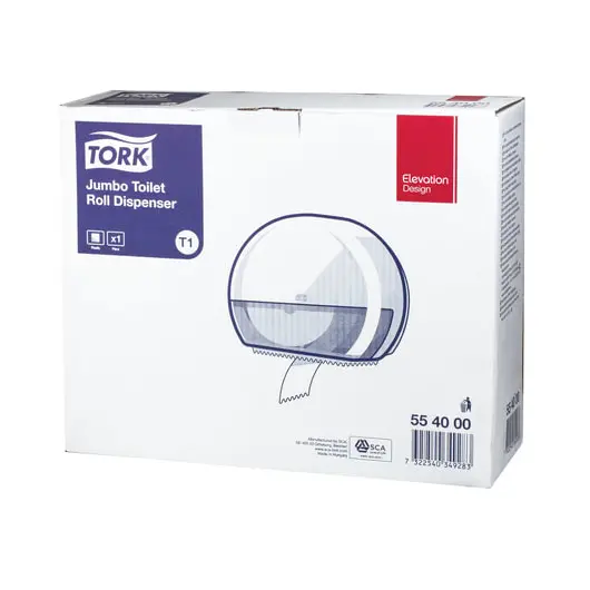Диспенсер для туалетной бумаги TORK (Система T1) Elevation, белый, 554000, фото 7