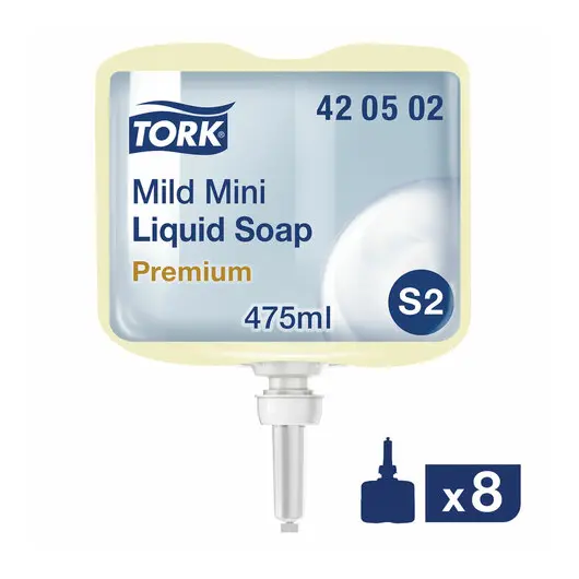 Картридж с жидким мылом одноразовый TORK (Система S2) Premium, 0,475 л, 420502, фото 2