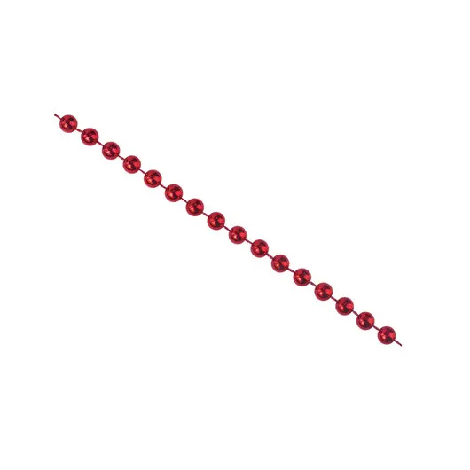 Бусы елочные ЗОЛОТАЯ СКАЗКА, диаметр 7,5 мм, длина 2,7 м, красные, 591137, фото 3