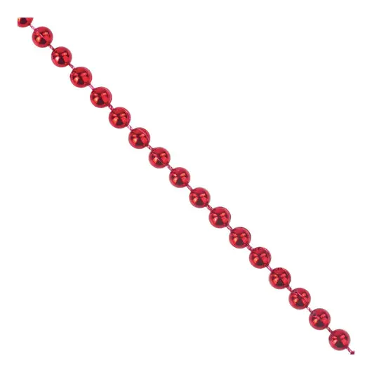 Бусы елочные ЗОЛОТАЯ СКАЗКА, диаметр 4 мм, длина 2,7 м, красные, 591140, фото 3