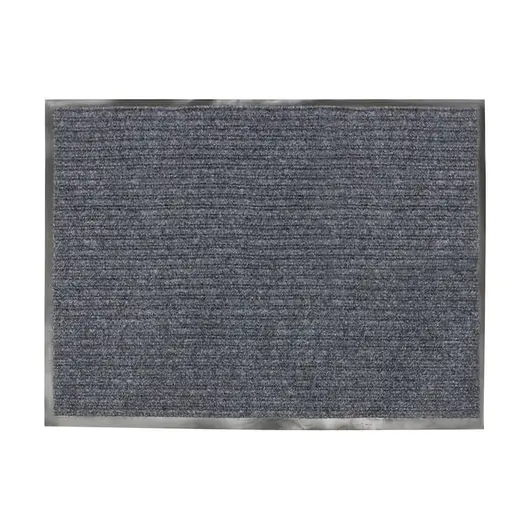 Коврик входной ворсовый влаго-грязезащитный, 90х120 см, толщина 7 мм, серый, VORTEX, 22093, фото 1
