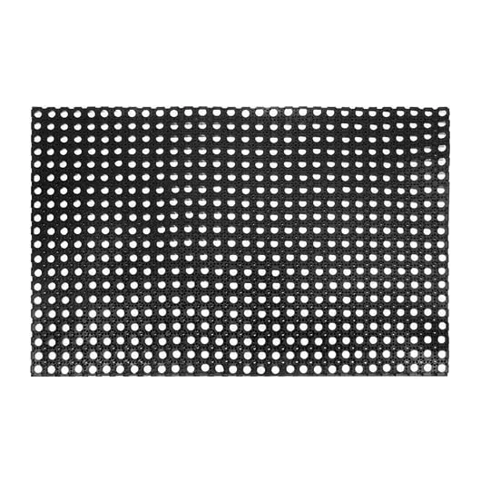 Коврик входной резиновый крупноячеистый грязезащитный, 80х120 см, толщина 16 мм, черный, VORTEX, 20003, фото 1