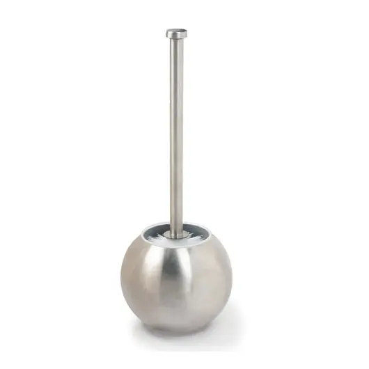 Ерш для унитаза ЛАЙМА, с подставкой в форме шара, нержавеющая сталь, матовый, 601617, фото 1