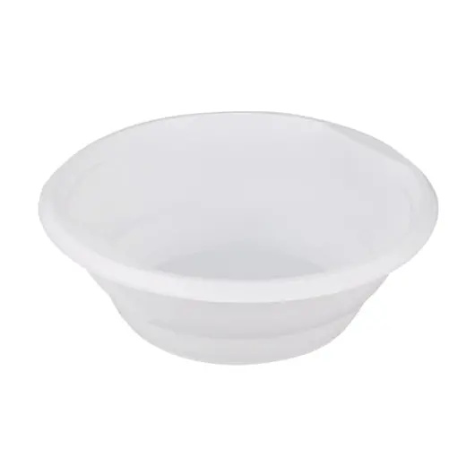 Одноразовые тарелки суповые, КОМПЛЕКТ 50 шт., пластик, 0,5 л, &quot;ЭТАЛОН&quot;, белые, ПП, холодное/горячее, ЛАЙМА, 602651, фото 1