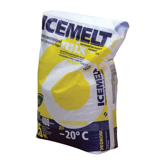 Реагент антигололедный 25 кг, ICEMELT Mix, до -20С, хлористый натрий, мешок, фото 1