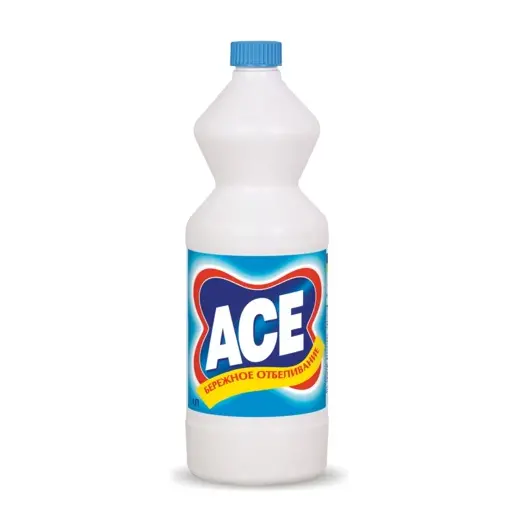 Средство для отбеливания и чистки тканей 1 л, ACE (Ас), для белой ткани, фото 1