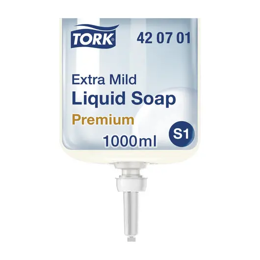 Картридж с жидким мылом одноразовый TORK (Система S1) Premium, 1 л, ультрамягкое, 420701, фото 2