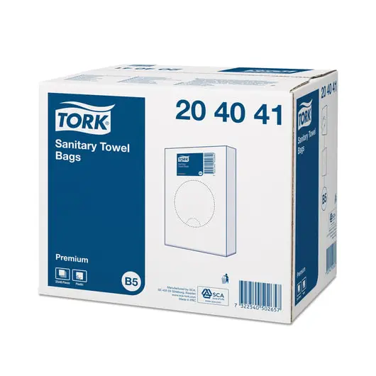 Пакеты гигиенические TORK (Система B5) Premium, КОМПЛЕКТ 25 шт., полиэтиленовые, объем 2 л, 204041, фото 2