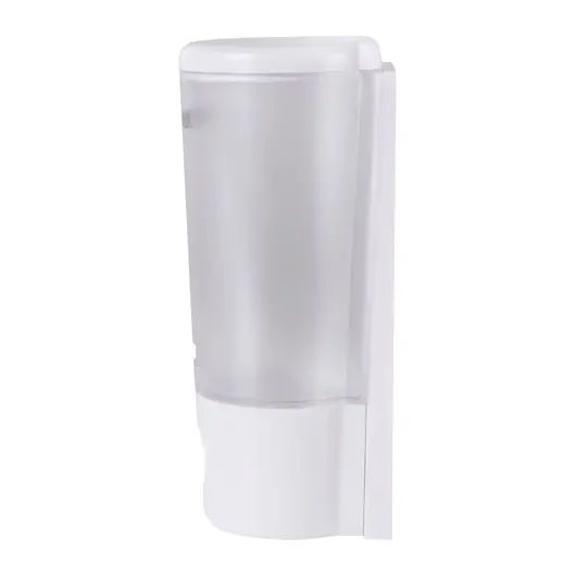 Диспенсер для жидкого мыла ЛАЙМА, наливной, 0,38 л, ABS-пластик, белый (матовый), 603922, фото 3