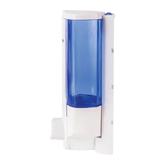 Диспенсер для жидкого мыла ЛАЙМА, наливной, 0,38 л, ABS-пластик, белый (тонированный), 603921, фото 4