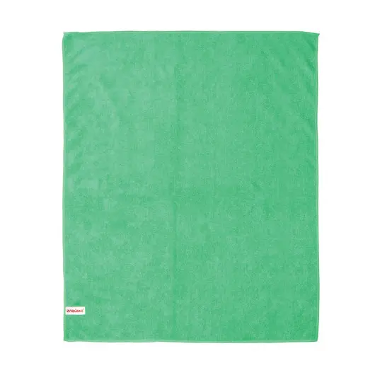 Тряпка для мытья пола, плотная микрофибра, 70х80 см, зелёная, ЛАЙМА, 603931, фото 1