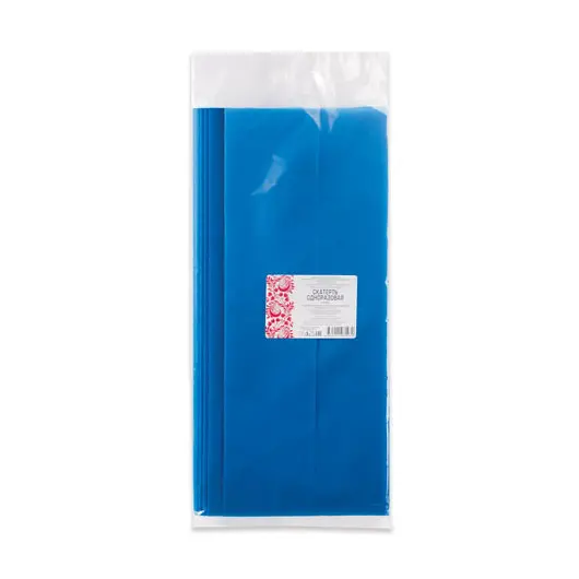 Скатерть одноразовая из нетканого материала спанбонд, 140х110 см, ИНТРОПЛАСТИКА, синяя, фото 2