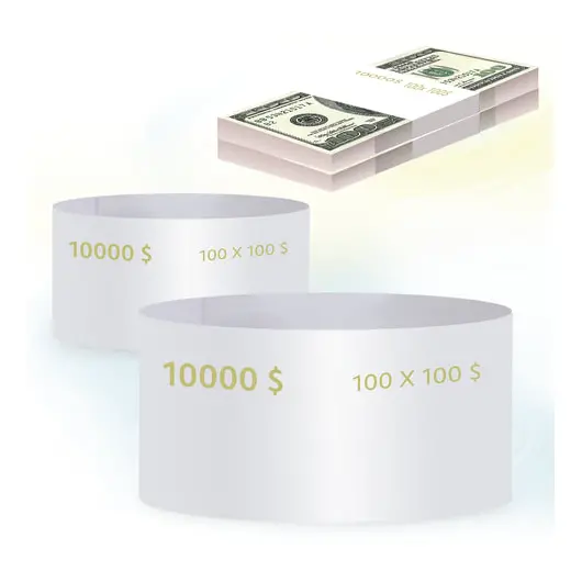 Бандероли кольцевые, комплект 500 шт., номинал 100 долларов, фото 1