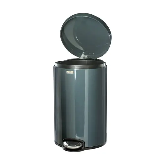 Ведро-контейнер для мусора (урна) с педалью DURABLE, 12 л, темно-серое, 3411-58, фото 2