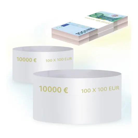 Бандероли кольцевые, комплект 500 шт., номинал 100 евро, фото 1
