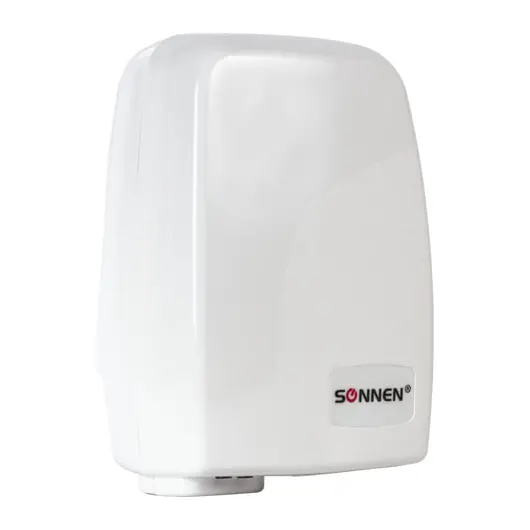 Сушилка для рук SONNEN HD-120, 1000 Вт, пластиковый корпус, белая, 604190, фото 1