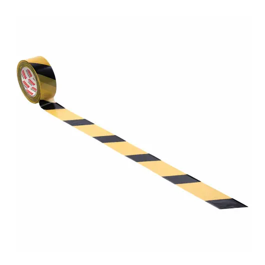 Лента сигнальная желто-черная, 50 мм х 200 м, BRAUBERG &quot;Грандмастер&quot;, основа полиэтилен, 604891, фото 4
