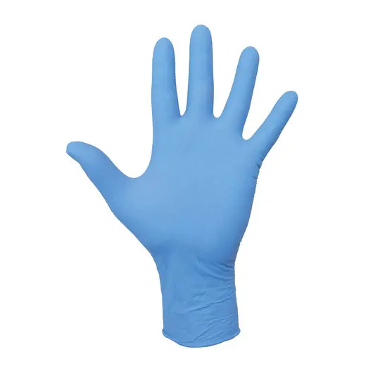 Перчатки нитриловые многоразовые особо прочные, 5 пар (10 шт.), L (большой), голубые, ЛАЙМА, 605018, фото 2