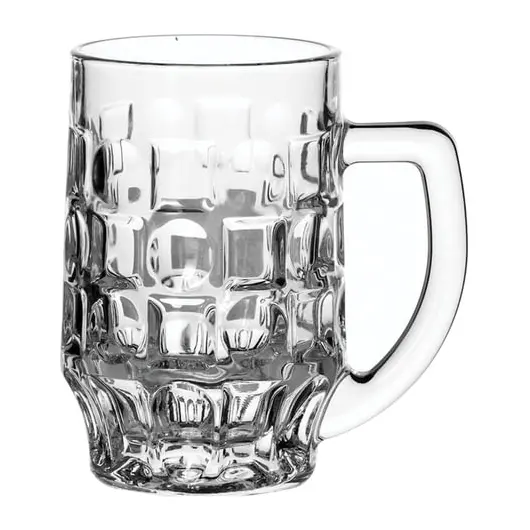 Набор кружек для пива, 2 шт., объем 500 мл, фактурное стекло, &quot;Pub&quot;, PASABAHCE, 55289, фото 1