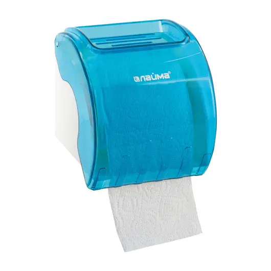 Диспенсер для туалетной бумаги в стандартных рулонах, тонированный голубой, ЛАЙМА, 605043, фото 7