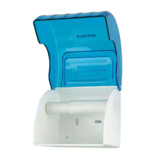 Диспенсер для туалетной бумаги в стандартных рулонах, тонированный голубой, ЛАЙМА, 605043, фото 4