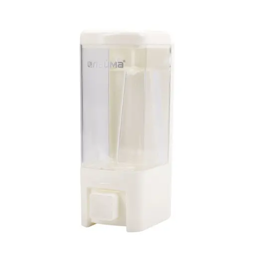 Диспенсер для жидкого мыла ЛАЙМА, НАЛИВНОЙ, 0,48 л, ABS пластик, белый, 605052, фото 2