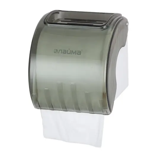 Диспенсер для туалетной бумаги в стандартных рулонах, тонированный серый, ЛАЙМА, 605044, фото 1