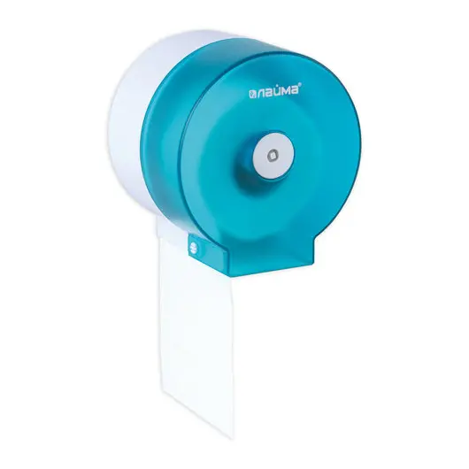 Диспенсер для туалетной бумаги в стандартных рулонах, КРУГЛЫЙ, тонированный голубой, ЛАЙМА, 605045, фото 7