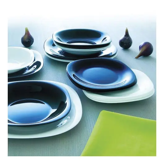 Набор посуды столовый, 18 предметов, черное и белое стекло, &quot;Carine Mix&quot;, LUMINARC, N1489, фото 7