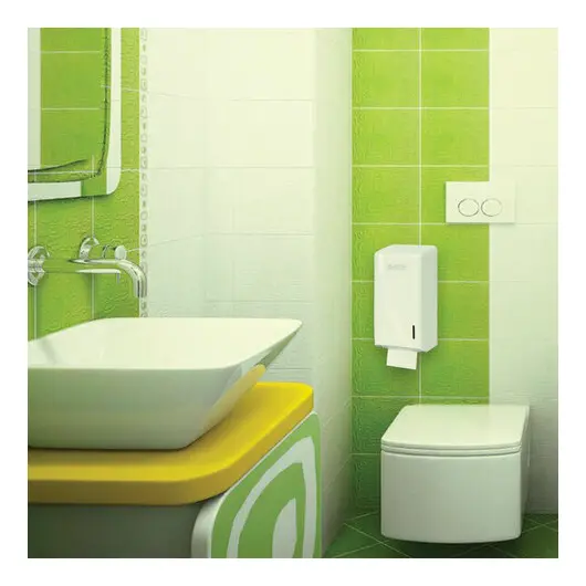 Диспенсер для туалетной бумаги листовой LAIMA PROFESSIONAL ORIGINAL (Система T3), белый, ABS-пластик, 605770, фото 8