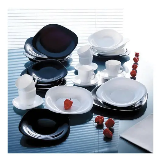 Набор посуды столовый, 30 предметов, черное и белое стекло, &quot;Carine Mix&quot;, LUMINARC, N1500, фото 7