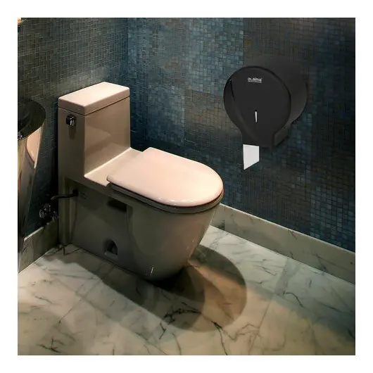 Диспенсер для туалетной бумаги LAIMA PROFESSIONAL ORIGINAL (Система T2), малый, черный, ABS-пластик, 605767, фото 8
