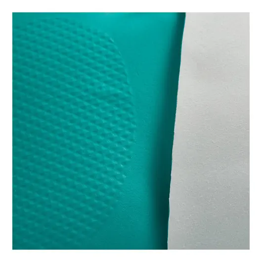 Перчатки нитриловые MANIPULA &quot;Дизель&quot;, хлопчатобумажное напыление, размер 7 (S), зеленые, N-F-06, фото 3