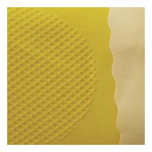 Перчатки латексные MANIPULA &quot;Блеск&quot;, хлопчатобумажное напыление, размер 10-10,5 (XL), желтые, L-F-01, фото 3