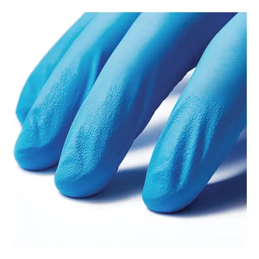 Перчатки нитриловые MANIPULA &quot;Эксперт&quot;, неопудренные, КОМПЛЕКТ 50 пар, размер 8 (M), синие, DG-022, фото 2
