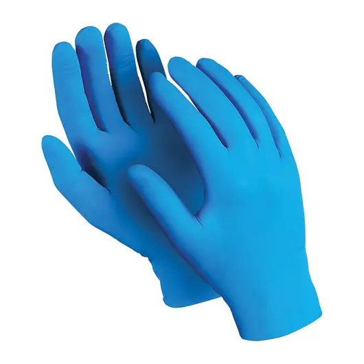 Перчатки нитриловые MANIPULA &quot;Эксперт&quot;, неопудренные, КОМПЛЕКТ 50 пар, размер 9 (L), синие, DG-022, фото 1