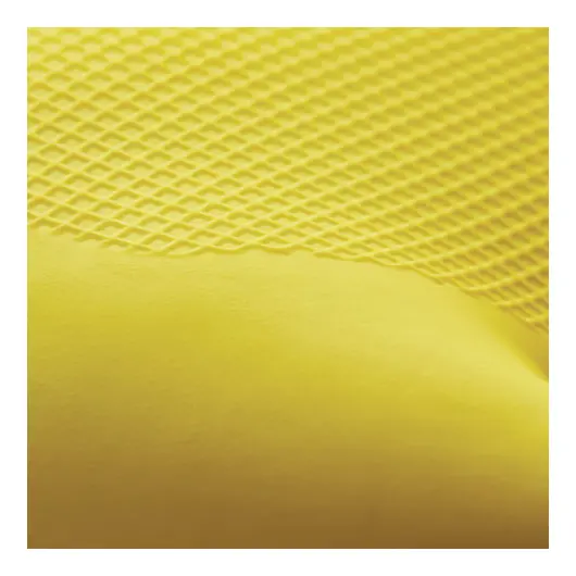 Перчатки латексные MANIPULA &quot;Блеск&quot;, хлопчатобумажное напыление, размер 7-7,5 (S), желтые, L-F-01, фото 4