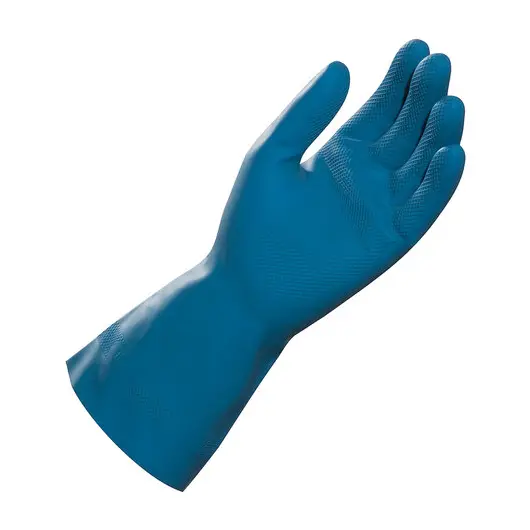 Перчатки латексные MAPA Superfood/Vital 177, внутреннее хлорированное покрытие, размер 7 (S), синие, фото 2