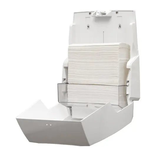 Диспенсер для полотенец листовых VEIRO Professional (H2/H3) &quot;Prima&quot;, V/Z/W-сложения, белый, фото 7