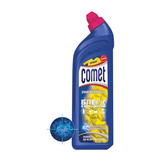 Чистящее средство 850 мл COMET (Комет) &quot;Лимон&quot;, гель, 2770355, фото 1