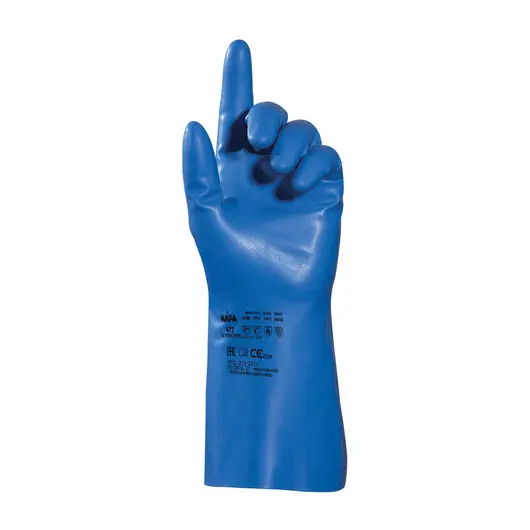 Перчатки нитриловые MAPA Optinit/Ultranitril 472, КОМПЛЕКТ 10 пар, размер 9 (L), синие, фото 1