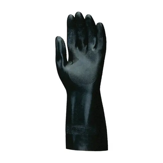 Перчатки латексно-неопреновые MAPA Technic/UltraNeo 420, хлопчатобумажное напыление, размер 10 (XL), черный, фото 3