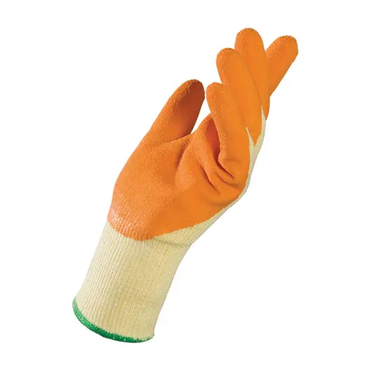 Перчатки текстильные MAPA Enduro/Titan 328, покрытие из натурального латекса (облив), размер 8 (M), оранжевые/желтые, фото 2